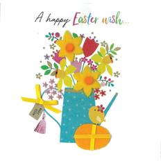 Party Supplies Second Nature Felt Flowers Easter Wishes Floral Hand-Finished Greeting Card