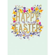 Party Supplies Second Nature Happy Easter Flowerful Contemporary Easter Greeting Card