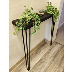 Wood Console Tables Borough Wharf Harb Black Console Table 17.5x90cm