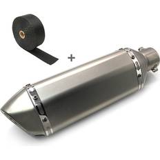 Exhaust Systems Zaddox Set SA8 Auspuff Force Edelstahl und Hitzeschutzband kompatibel mit Honda VTR 1000 SP-1 SP-2 Zaddox schwarz-schwarz