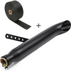Exhaust Systems Craftride Set SA1 Auspuff Turn Out und Hitzeschutzband kompatibel mit BMW R NineT Scrambler/ Urban G/S schwarz-schwarz