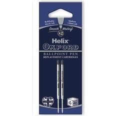 Helix Oxford Medium Black Ballpoint Pen Refills