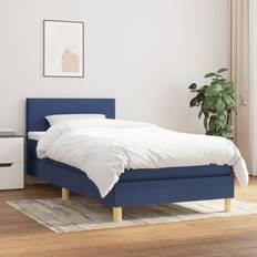 200 cm Sengepakker vidaXL Boxspringbett mit Matratze Blau 80x200 cm Betten-Sets