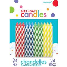 Cake Candles Amscan Spiral Birthday Candles Primary Asst 24/pkg