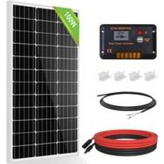 Eco-Worthy 100W 12V Solar Panel Kit with 30A solar Charge Controller 12V 24V off grid rv Camper