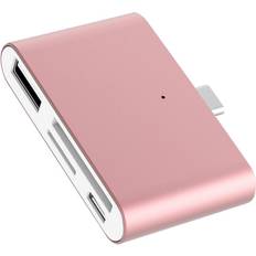 Vonets VONETS Multi Function Type-C HUB OTG USB Card Reader Adapter for CF SD TF Card for MacBook Air Samsung Galaxy Huawei Accessories rose golden