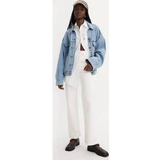 Levi's Ribcage Straight Ankle Jeans - White