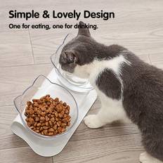 Tomtop Jms Cats Food Bowl Pet Feeding 15 degrees