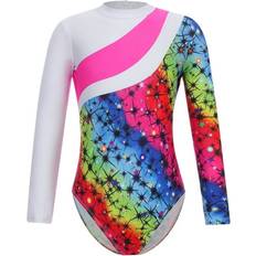 Girls - Sportswear Garment Bodysuits iEFiEL Kid's Gymnastics Dance Yoga Leotard - Starry Rainbow