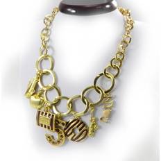 Noa [G8345] Guldgul &#39;New York&#39; designerhalsband