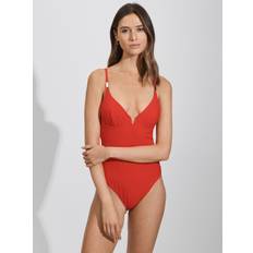 Reiss Swimsuits Reiss Womens Red Amber Underwired Tie-back Swimsuit