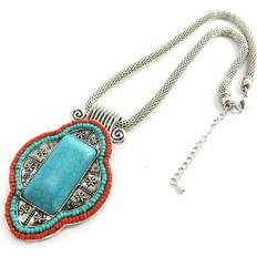 Les Trésors de Lily [N1698] Designerhalsband &#39;Altai&#39; turkos korall