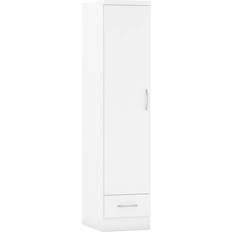 SECONIQUE Nevada White Gloss Wardrobe 40x182cm