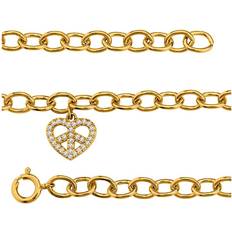 Altesse [R5707] Guldpläterat armband &#39;Love&#39; vitguld 13x12 mm