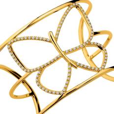 Altesse [R5698] Guldpläterat armband &#39;Cleopatra&#39; vitguld 60x40 mm fjäril