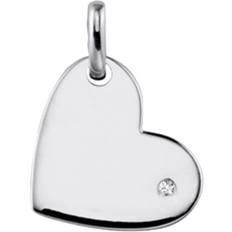 Diamant Breloques et Pendentifs Altesse Quality Heart Pendant - Silver/Diamond