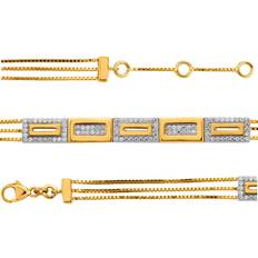 Altesse [P0642] Guldpläterat armband &#39;Scarlett&#39; vitguld