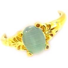Turkos Ringar Les Trésors de Lily Ring 'Scarlett' golden turquoise 8x6 mm