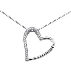 Vitt guld Halsband Altesse [K4535] Vitt &#39;Love&#39; silverhalsband