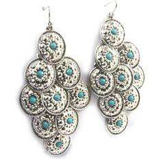 Turkos Örhängen Les Trésors de Lily [N3121] Silver turquoise 'Navajos' earrings