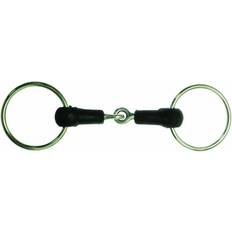 Svarta Bett Korsteel 6in, Black Hard Rubber Jointed Loose Ring Snaffle Bit