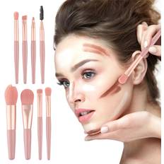 Makeup Tomtop Jms 8st Makeup Kosmetiska Borstar Kit Set Blush Brush Foundation Brush Eye Shadow Brush Halo Dye