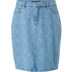 Zizzi Kjolar Zizzi Jeanskjol jEvelyn Abk Skirt - Blå