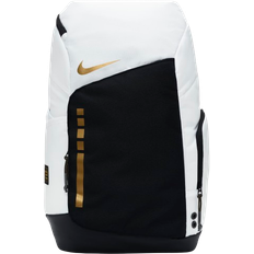 Inner Pocket Backpacks NIKE Hoops Elite Backpack 32L - White/Black/Metallic Gold