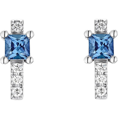 Saphir Ohrringe Guia Stud Earrings - White Gold/Sapphire/Diamonds