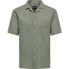 Caiden Slim Fit Resort Collar Shirt - Green/Swamp