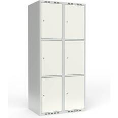 Straight Roof And Cylinder Lock White/Light Gray Oppbevaringsskap 80x175cm