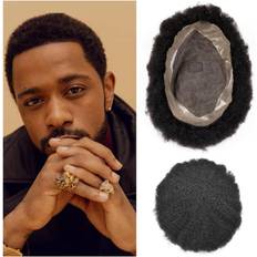 6x8 Afro Curly Toupee 1B