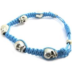 Turkos Armband Les Trésors de Lily [M0705] Turkos &#39;Skull&#39; shambhala designerarmband