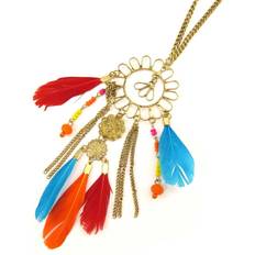 Multicolour Necklaces Les Tresors De Lily [L5141] 'Cheyennes' ethnic long necklace tutti frutti