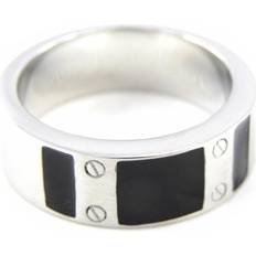 Steel signet ring 'Thorgal' black silver