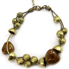 Brown Bracelets Les Trésors de Lily [G5207] Brown 'Judith' Designer Bracelet