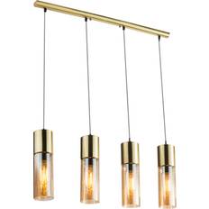 ETC-Shop Brass Transparent Pendant Lamp 80cm