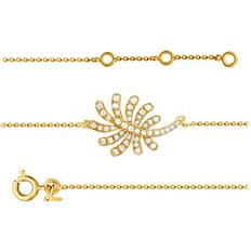 Altesse [Q7952] Guldpläterat armband &#39;Sissi&#39; vitguld 22x15 mm