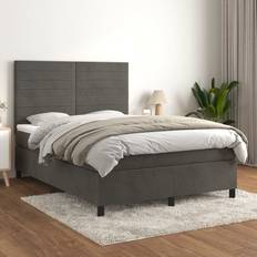 vidaXL Boxspringbett Mit Matratze Dunkelgrau 140x200 cm Betten-Sets
