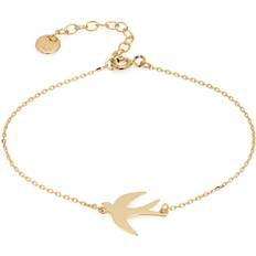 Les Tresors De Lily [N2848] Gold plated bracelet 'Swallows' 15x13 mm