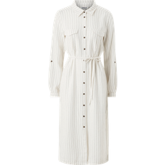Skjortklänningar - Vita Only Skjortklänning onlCaro LS Linen Bl Shirt Dress Vit