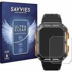 Screen Protectors Savvies 6x folie für njord gear the indestructible smartwatch schutzfolie displayschutz Transparent