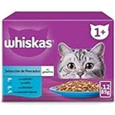 Whiskas Comida Húmeda Mascotas Whiskas Selección Pescados 96 Sobres x 85 g - Pack Ahorro