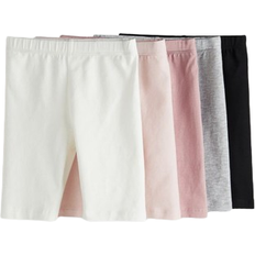 Multicoloured Trousers Children's Clothing H&M Girl's Cotton Cycling Shorts 5-pack - Light Pink/Pink