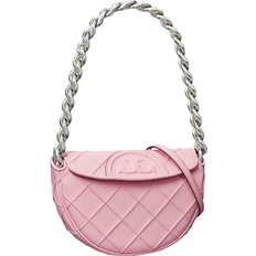 Tory Burch Mini Fleming Soft Crescent Bag - Pink Plie