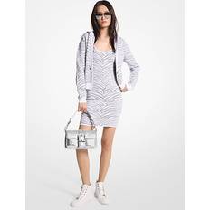 Zebramuster Pullover Michael Kors Metallic Zebra Jacquard Zip-up Hoodie