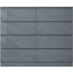Fwstyle Stora Grey Gloss Chest of Drawer 110x99cm