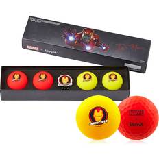 Volvik Golf Balls Volvik Marvel 2.0 4 Pack Balls Man Plus Ball Marker Red/Yellow