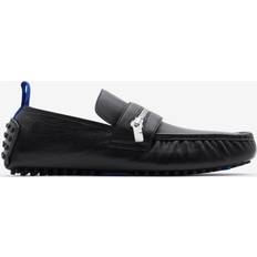 Burberry Low Shoes Burberry Leather Motor Low Loafers Black