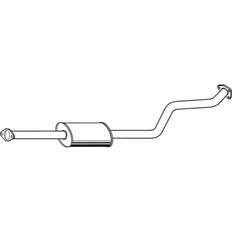 Avgassystem Vegaz VEGAZ MIS-217 Mittenljuddämpare Mellan Ljuddämpare, mittenljuddämpare Mitt